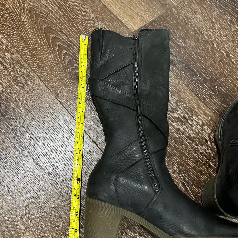 Dr martens heel boots Women's Black Leather size 6 - Picture 5 of 12